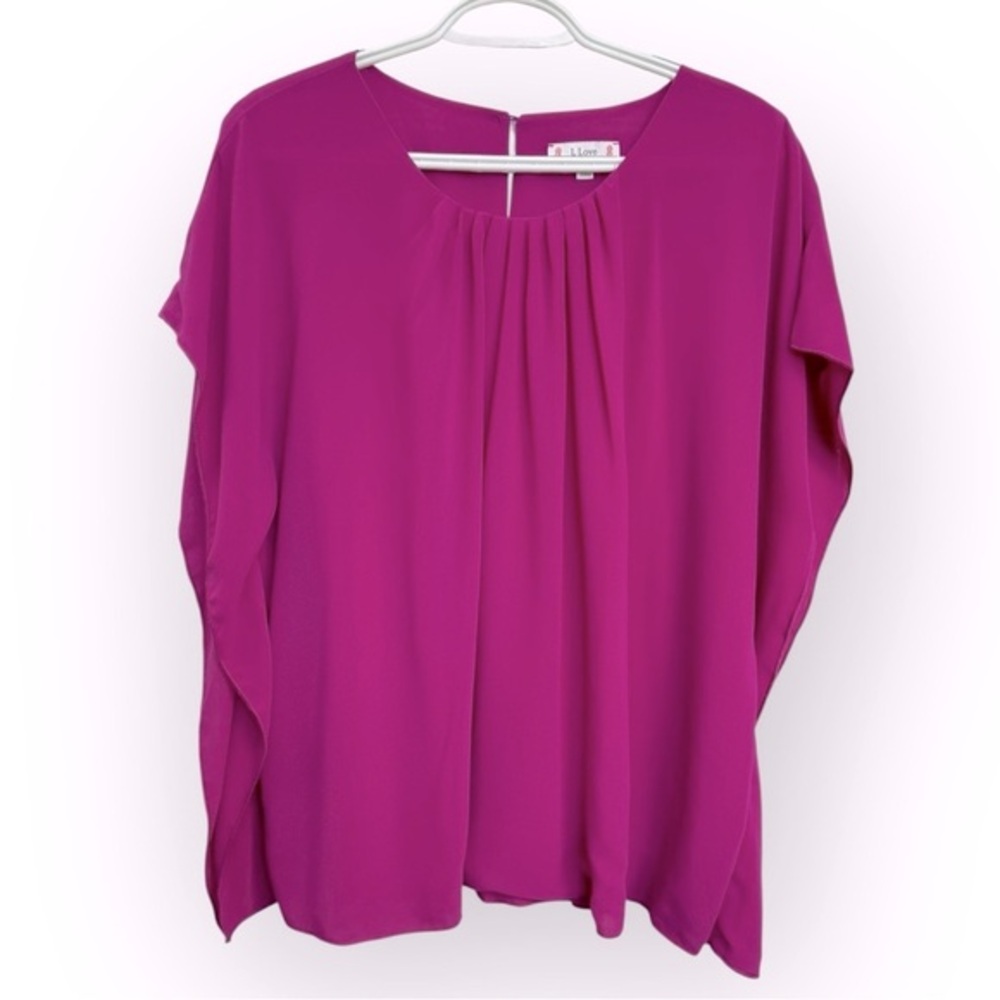 L Love Women’s‎ Elegant Fusia Blouse Size 1XL *2116